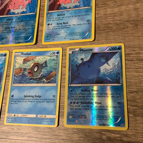 Pokemon TCG Corsola/Lapras/Feebas/Mantine Bundle (8 Cards) - Picture 3 of 12